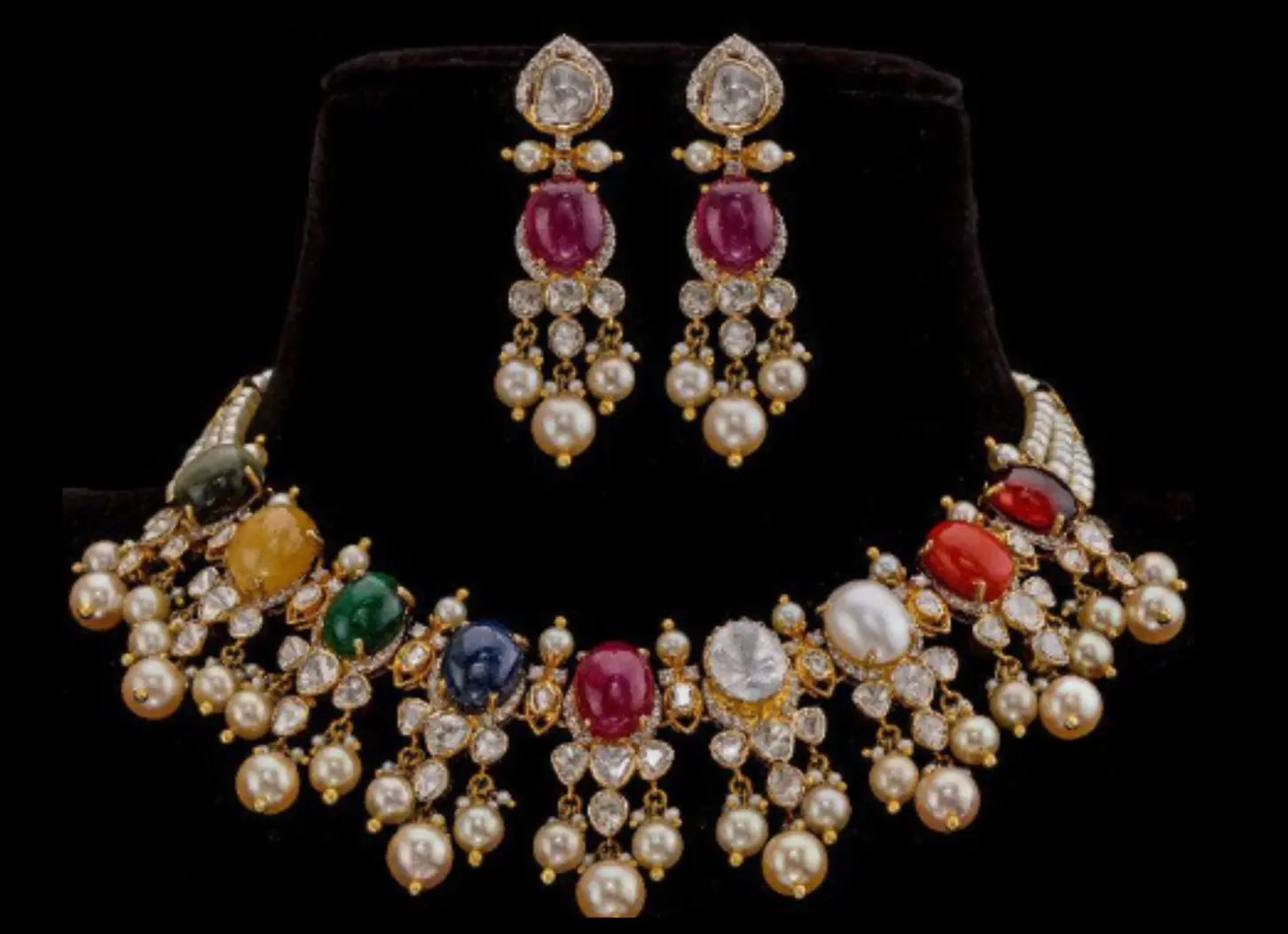 Navaratna Necklace Set