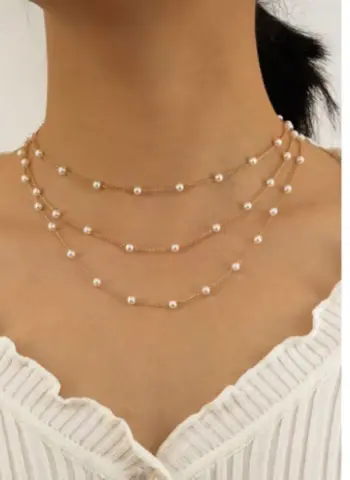 Pearl 3 layered necklace