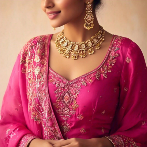 Pink gold jewelry pairs perfectly with pink dresses for a romantic look