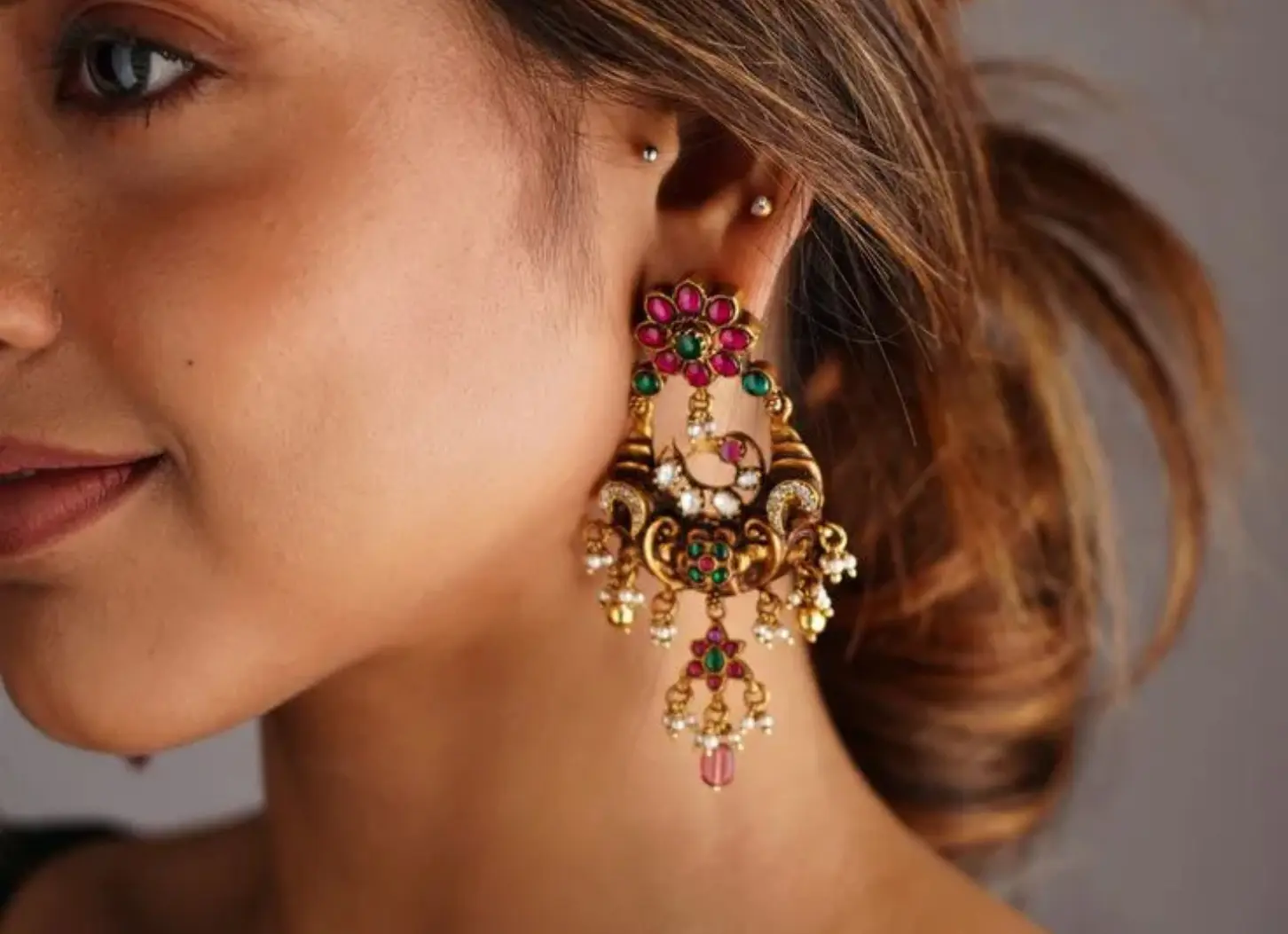 earrings for saree