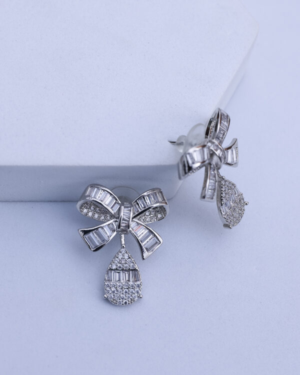 Diamond Bow Earrings