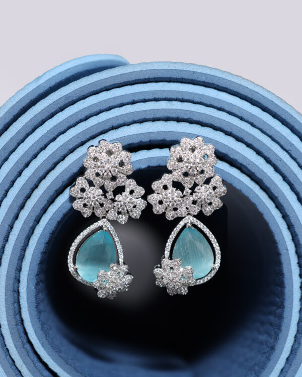 Blue Stone Earrings - Image 2