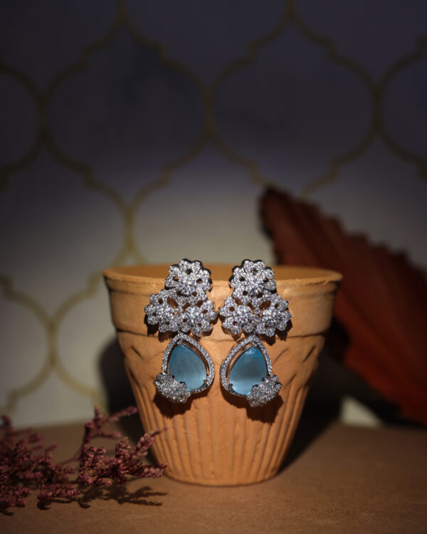 Blue Stone Earrings - Image 4