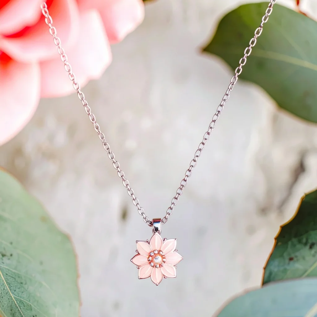 Floral Motif Design simple necklace
