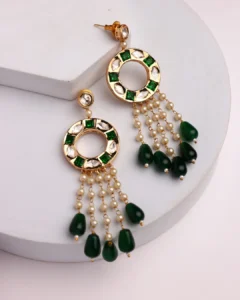 green earrins for women