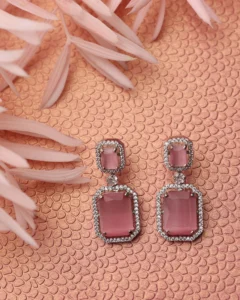 Artificial Pink Earrings