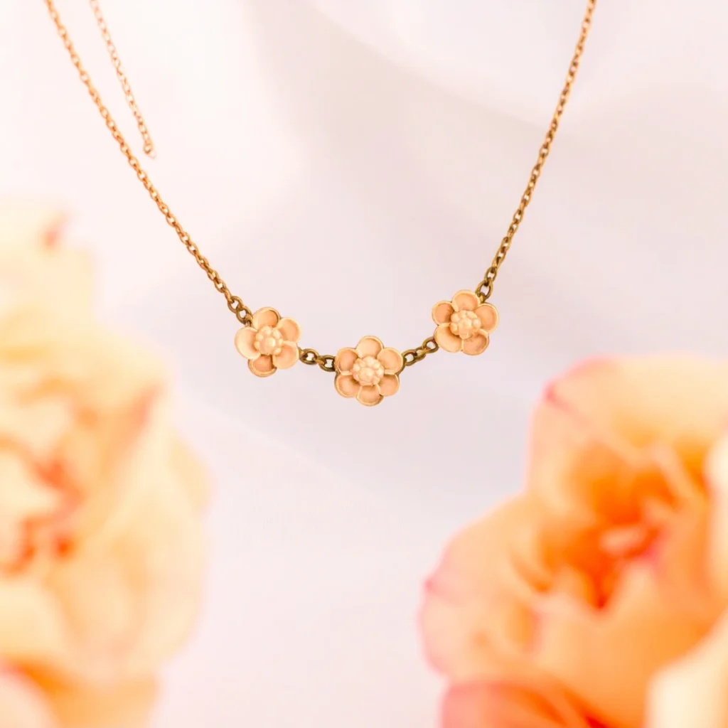 simple floral necklace