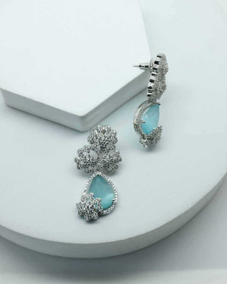 blue stone earrings for women