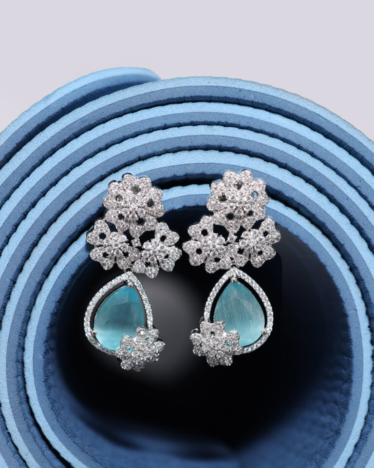 blue stone earrings for women