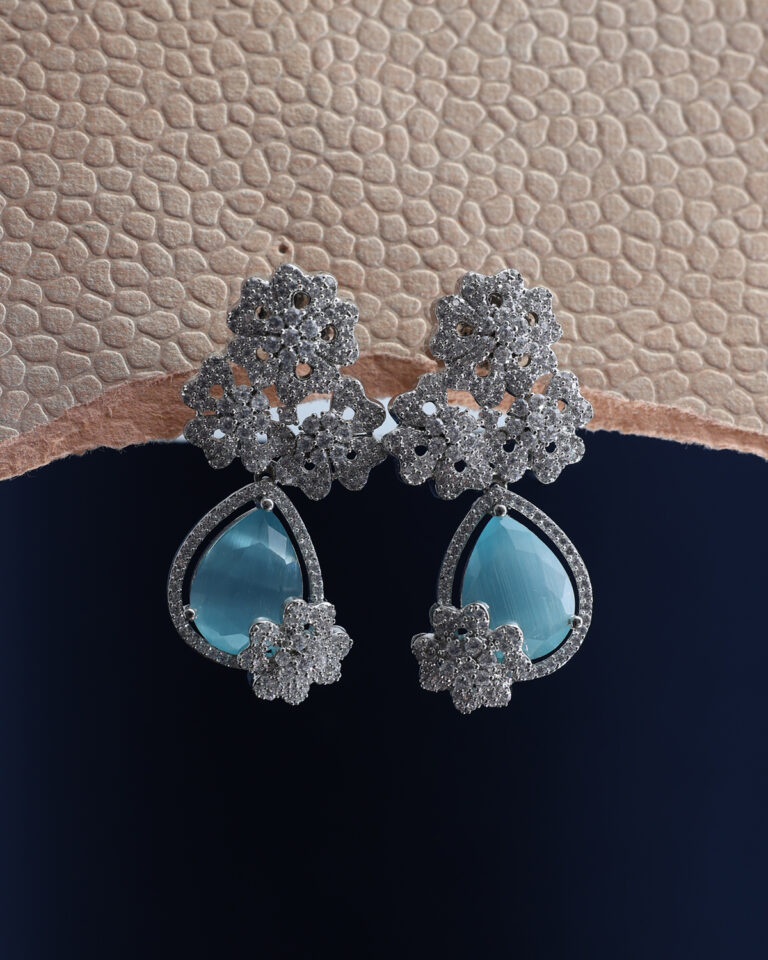 blue stone earrings for women