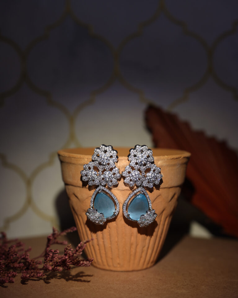 blue stone earrings for women