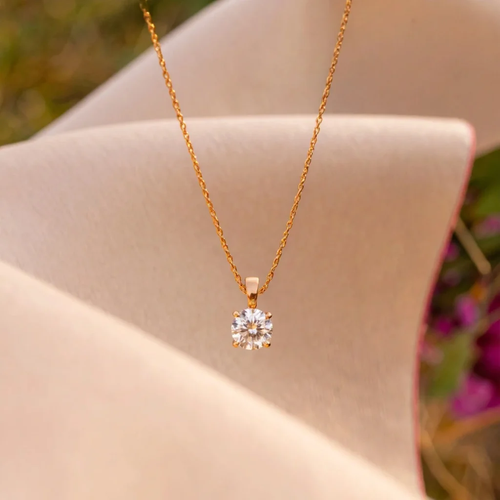 single stone pendent necklace