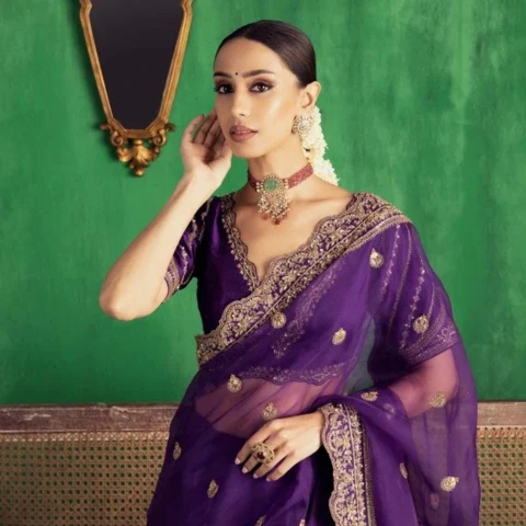 What Jewellery to Wear with Purple Saree What Jewellery to Wear with Purple Saree