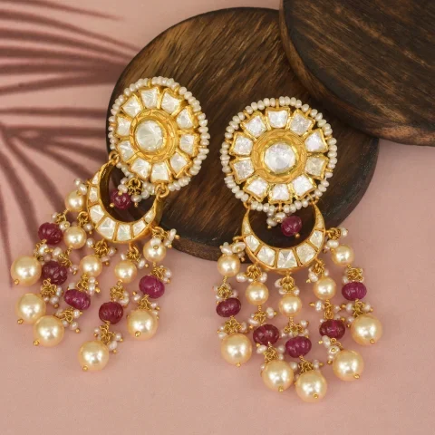 statement earrings.